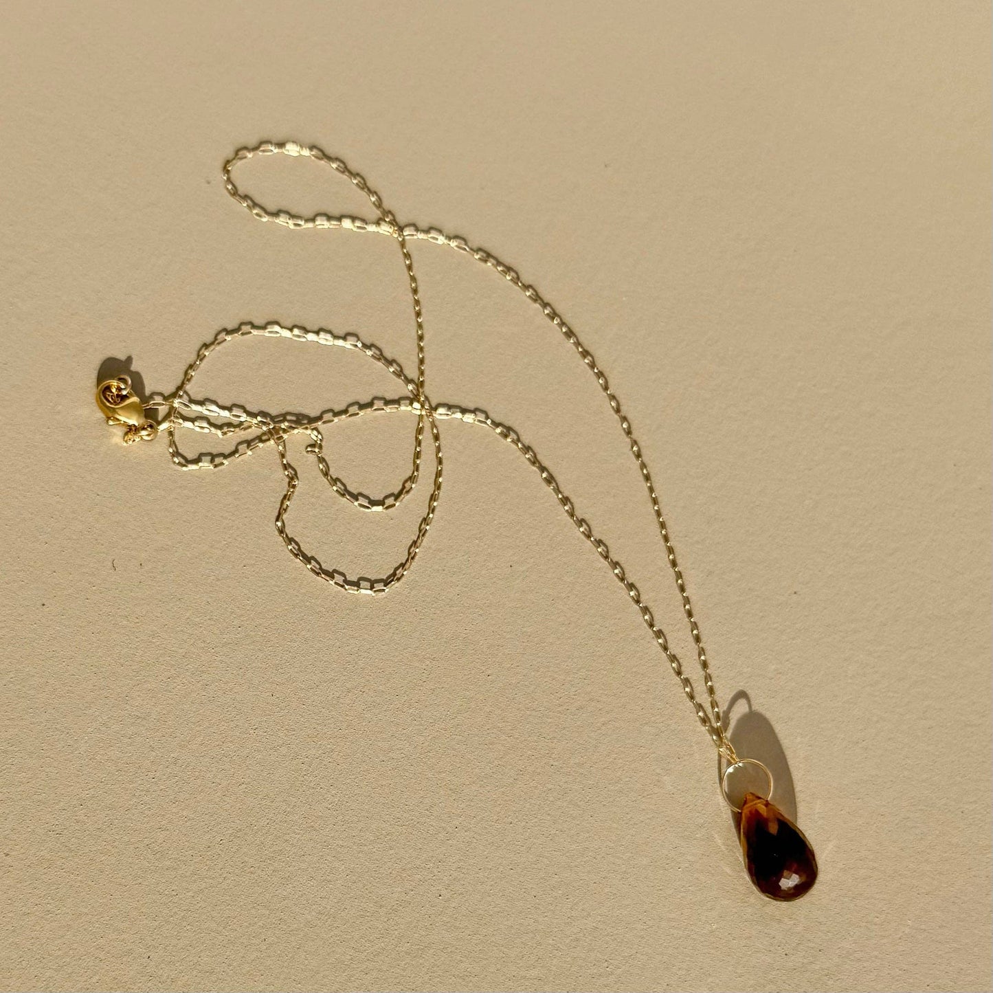 Whiskey Quartz Necklace