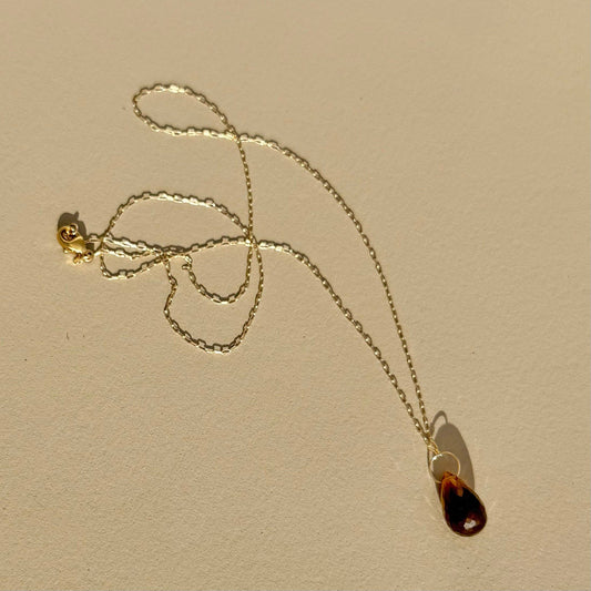 Whiskey Quartz Necklace
