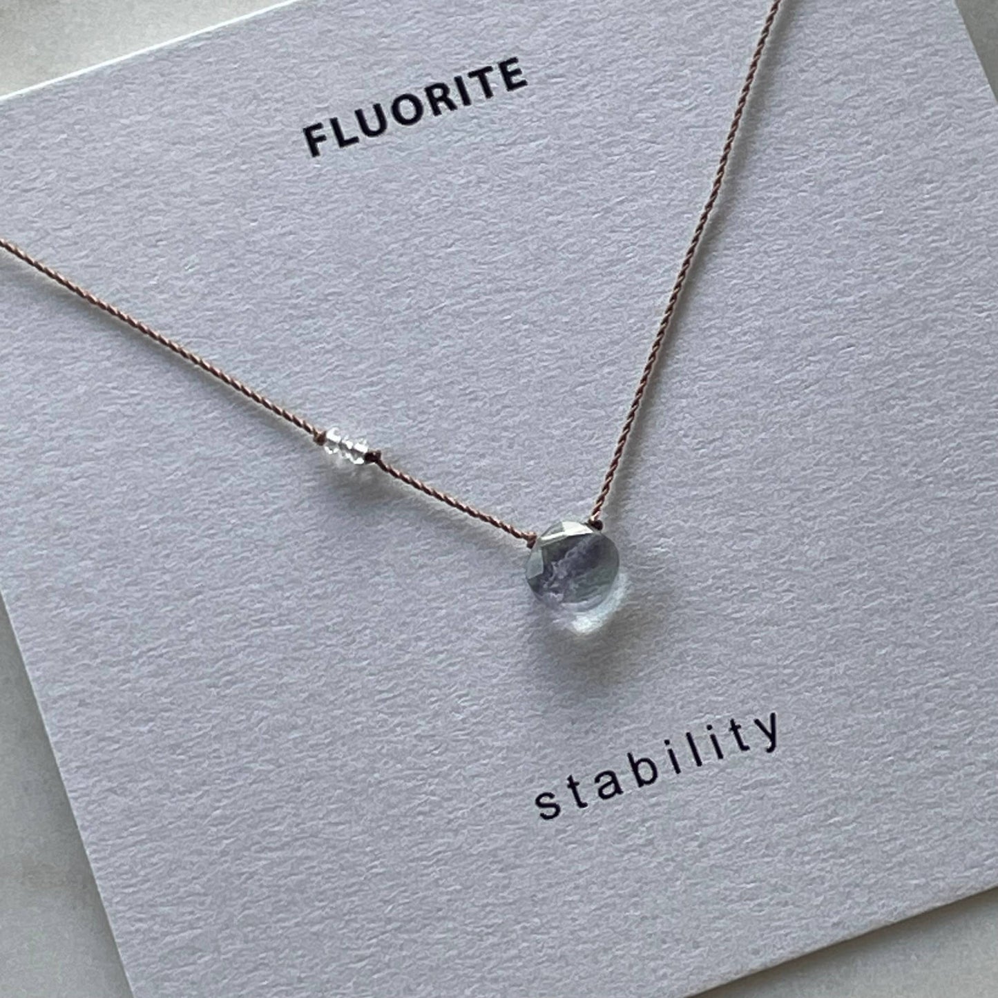 Fluorite with Aquamarine Necklace - Stabililty