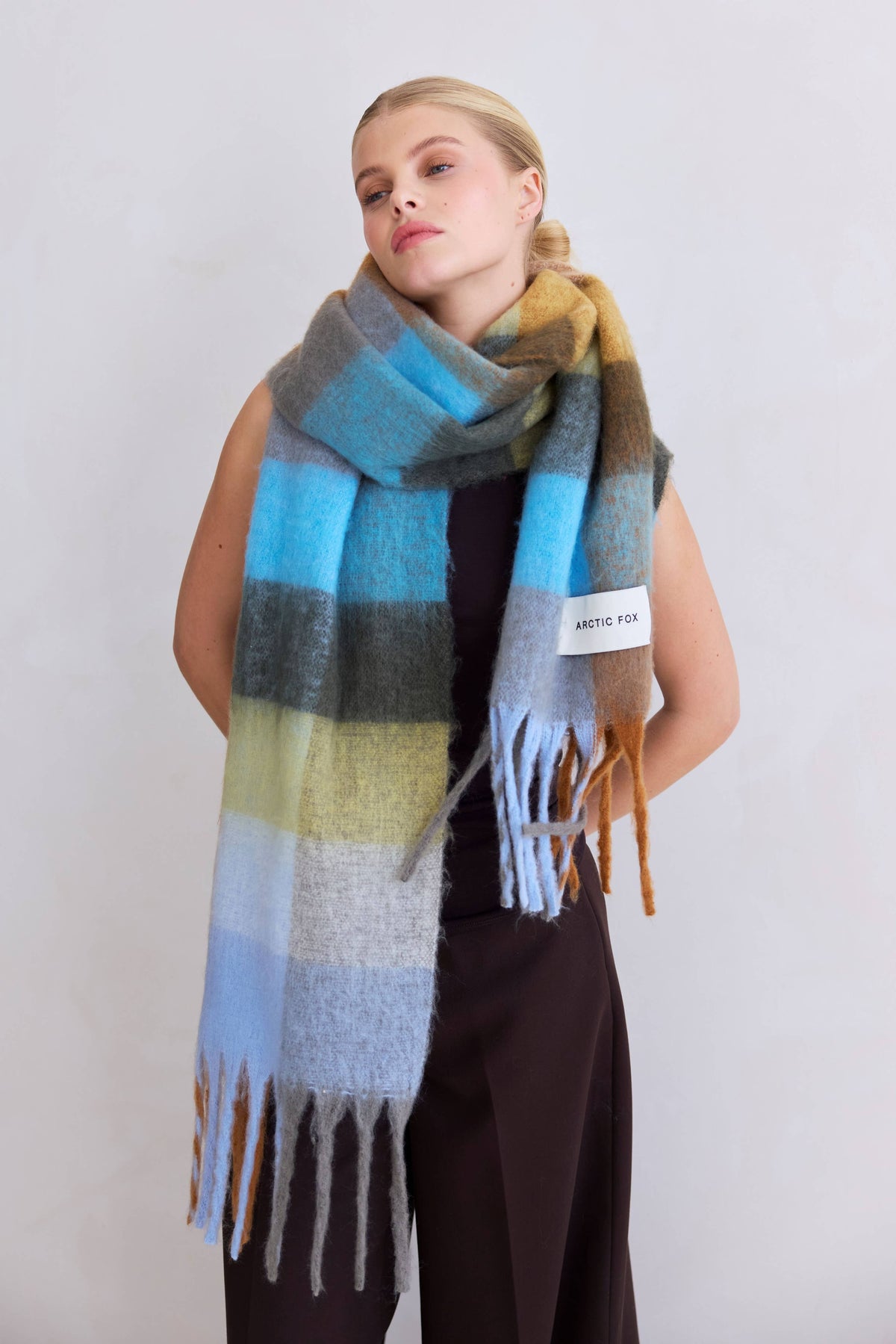 The Reykjavik Scarf - 100% Recycled - Blue/Orange - FW26