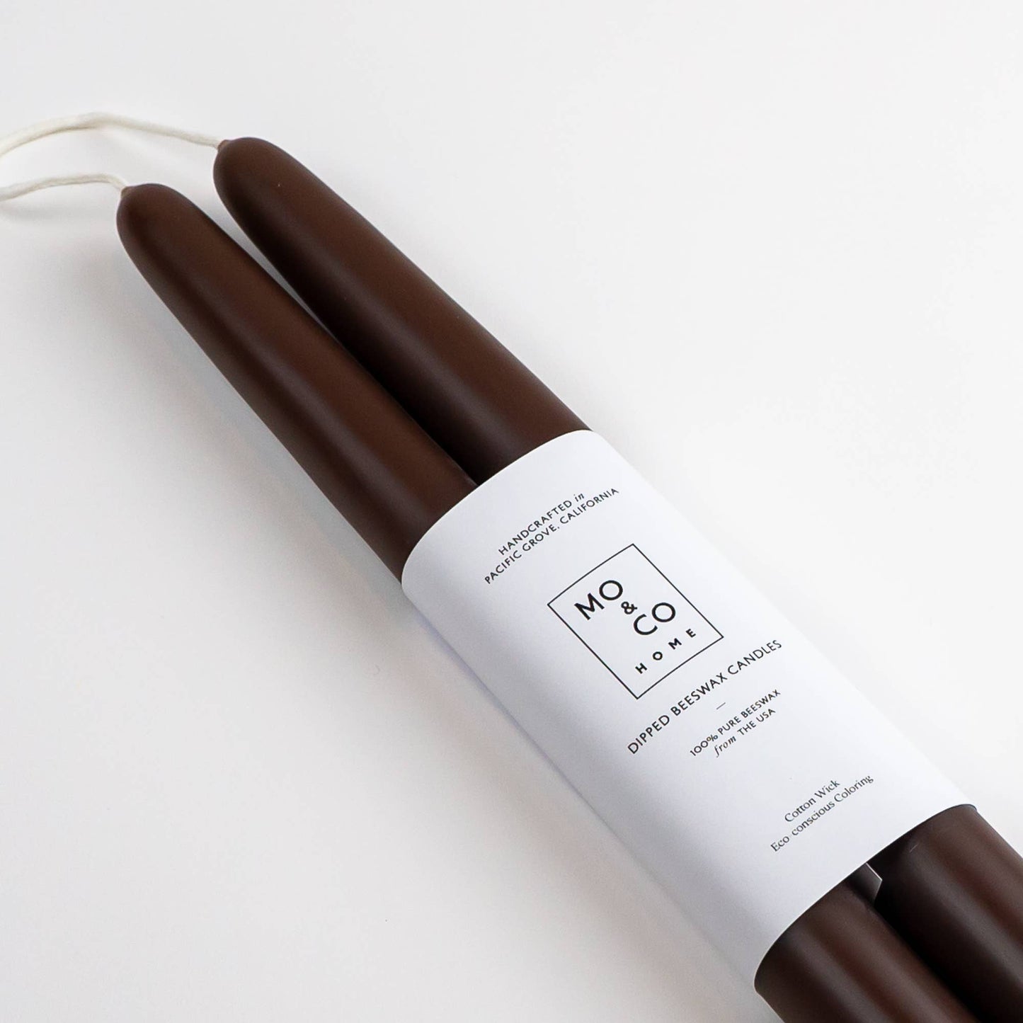 Chestnut | Dipped Beeswax Taper Candles | All Natural