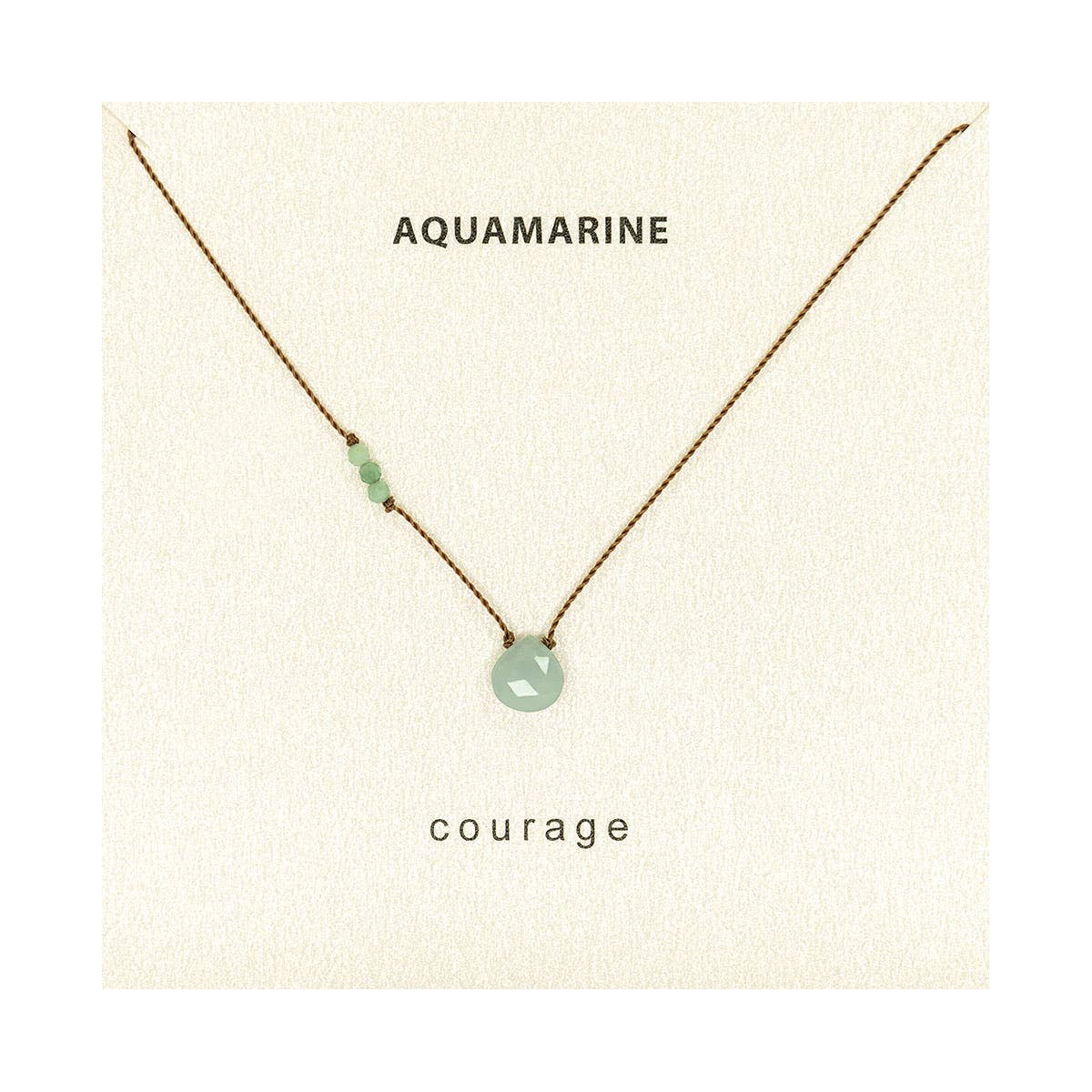 Aquamarine and Emerald Courage Necklace
