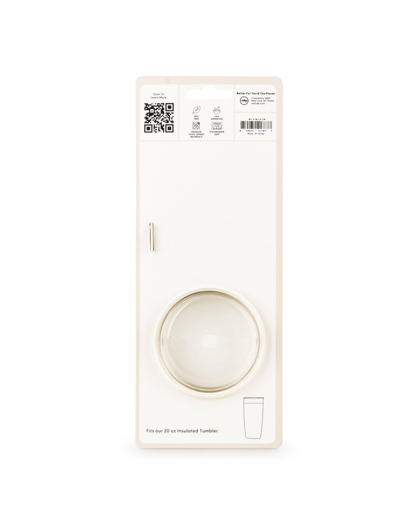 Straw Attachment Accessory Lid for Insulated Tumbler