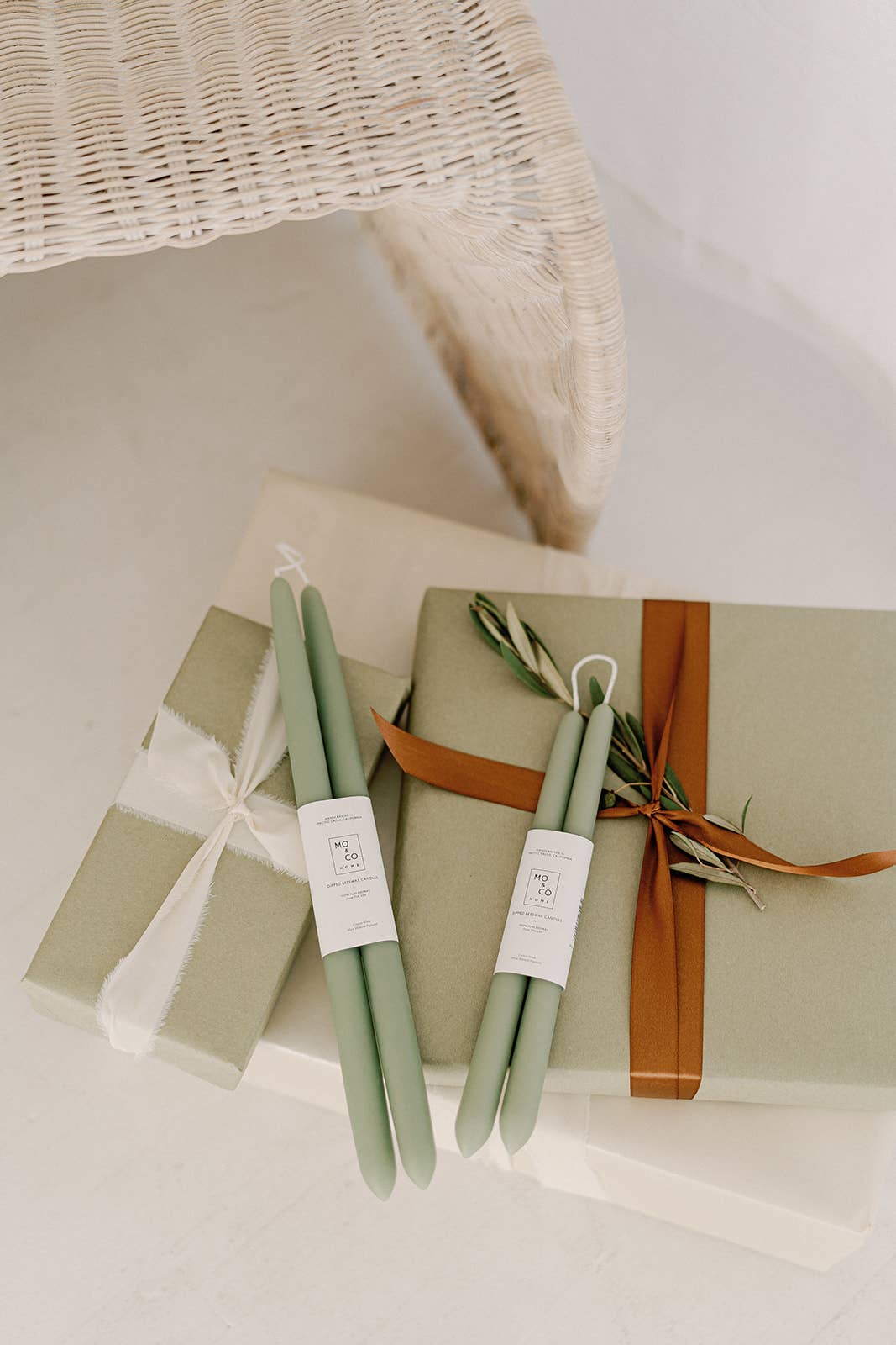 Eucalyptus | Dipped Beeswax Taper Candles | All Natural