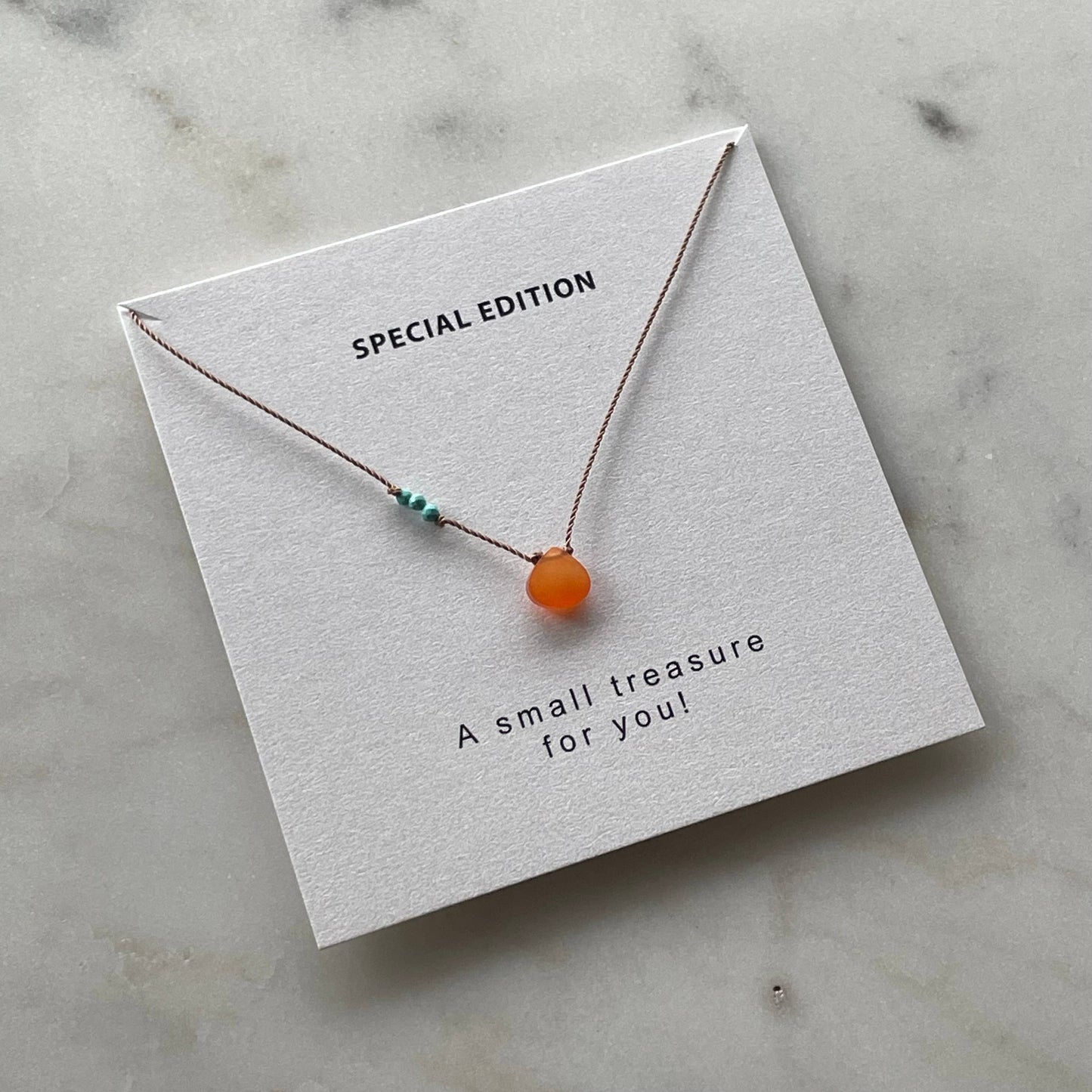 Orange Carnelian and Turquoise Necklace - Special Edition