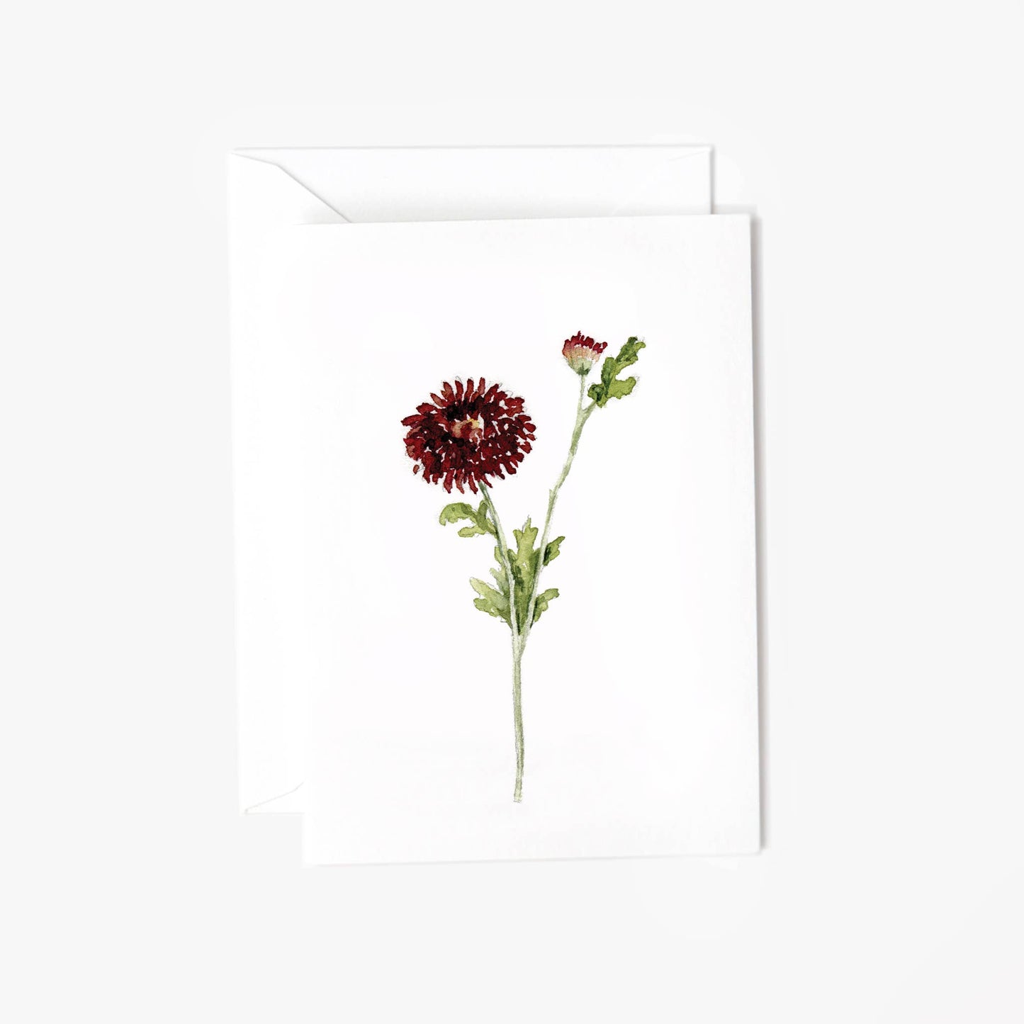 Dahlia stem mini notecard