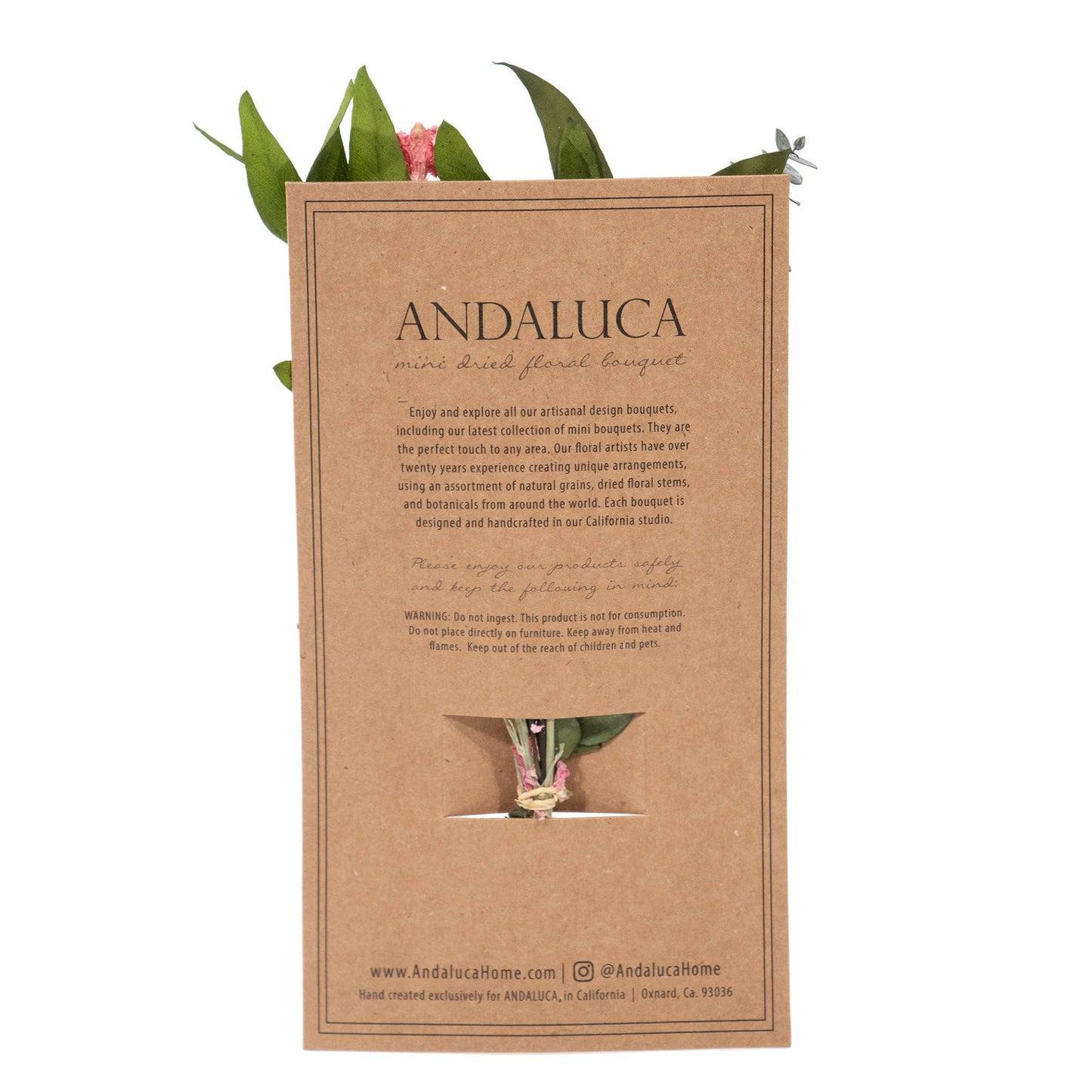 Eucalyptus & Pink Larkspur Mini Bouquet #57