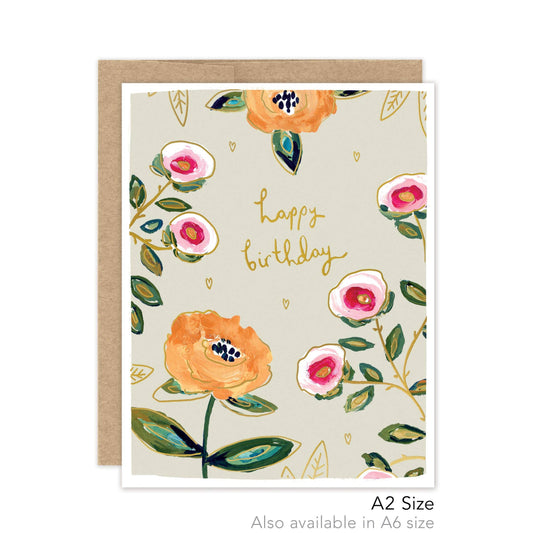 Rose Garden Birthday - Luxe A2 Card