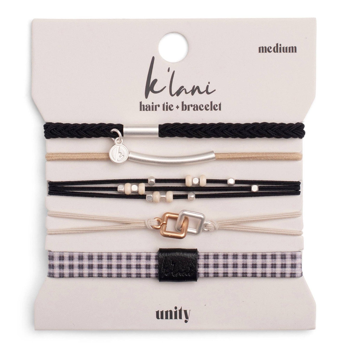 "Unity" Interlocking Charm Hair Tie Bracelet