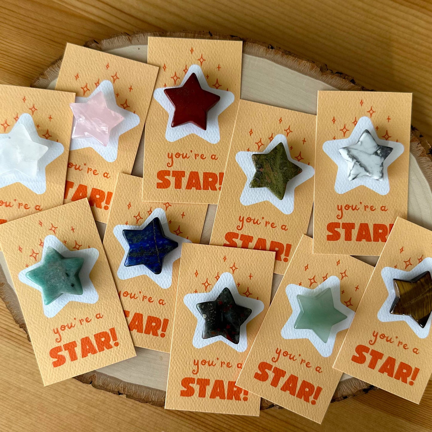 "You're a Star!" Mini Crystal Greeting Card- Crystals & Stones