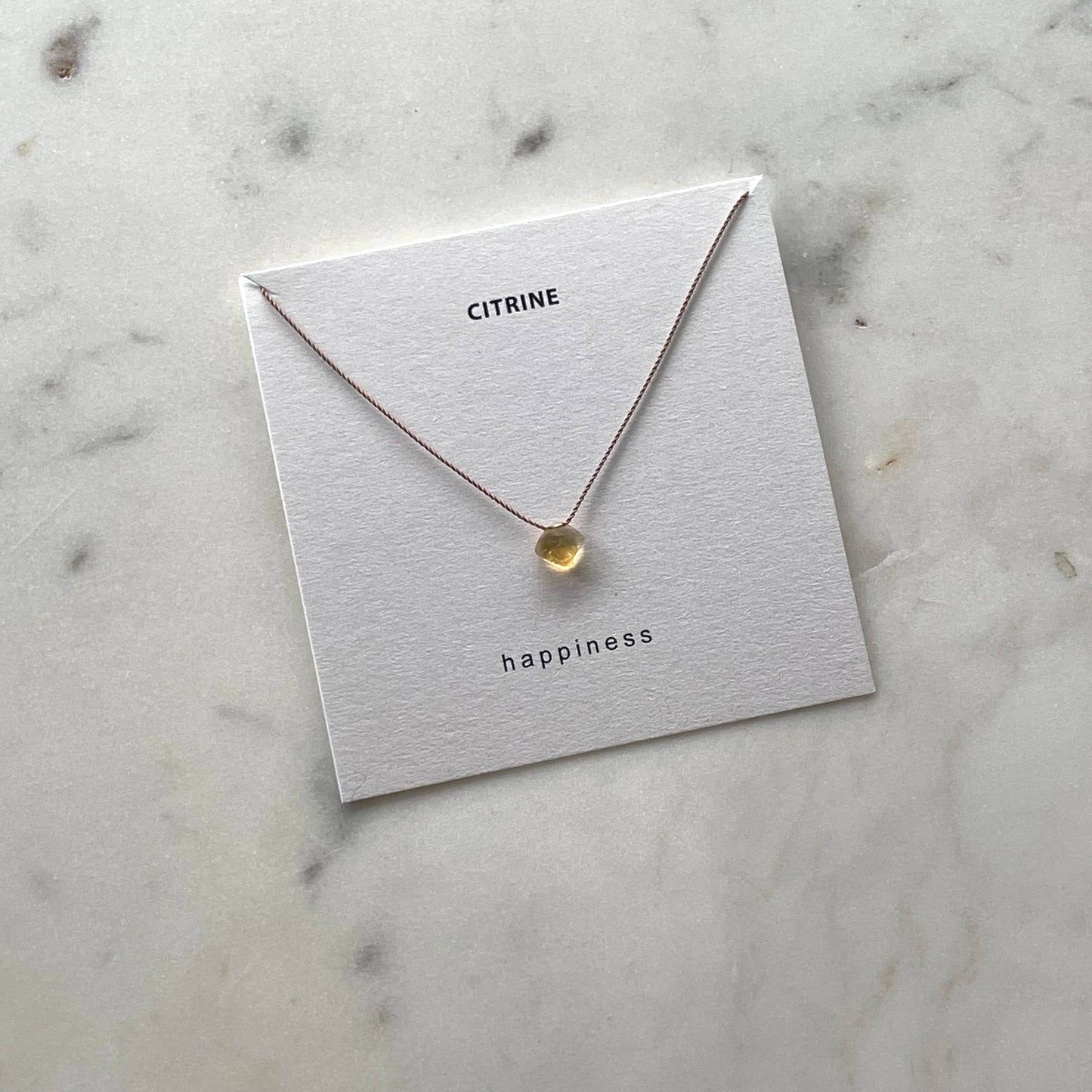 Citrine Happiness Necklace, Gemstone Intention Necklace