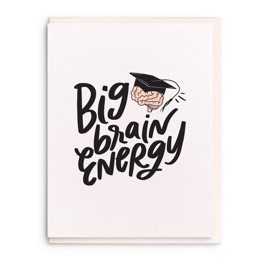 Big Brain - Letterpress Graduation Card