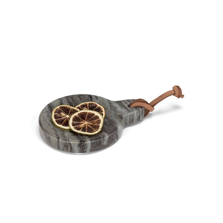 Round Spoon Rest/Dish with Loop-Black-5"L