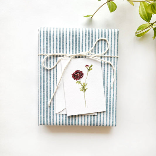 Dahlia stem mini notecard