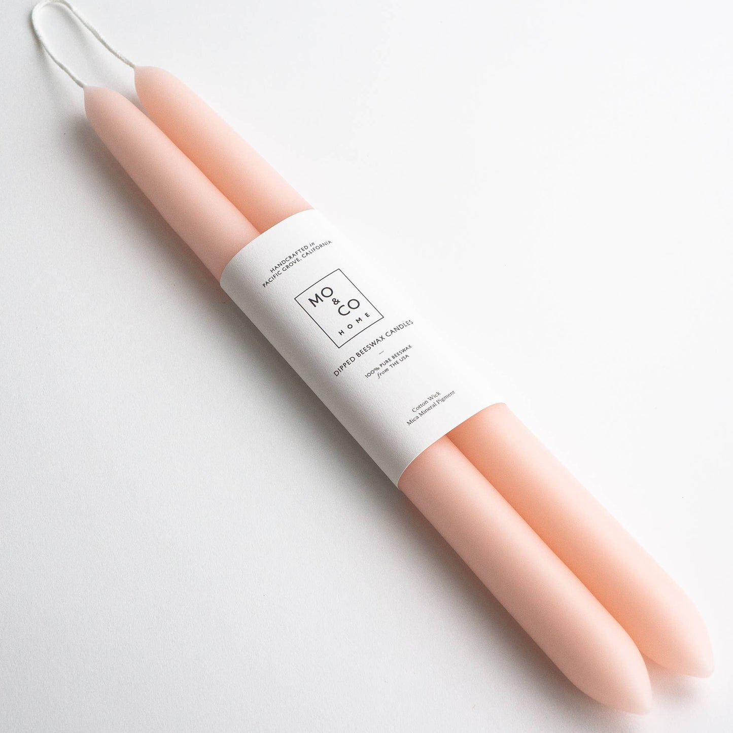Pink Rose | Dipped Beeswax Taper Candles | All Natural, Hand
