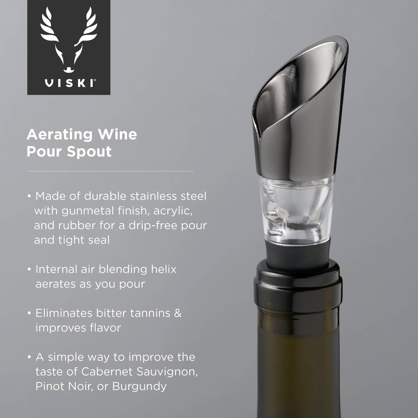Warren™ Black Gunmetal-Plated Aerating Pour Spout