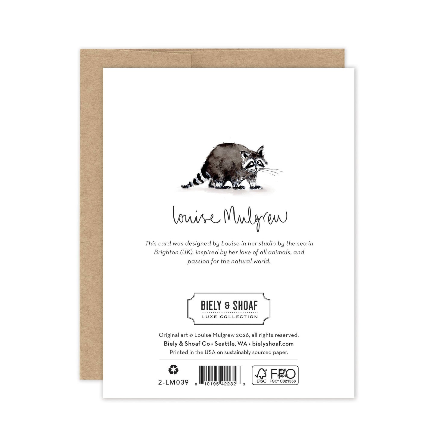 Partners In Crime Raccoons Love - Luxe A2 Card