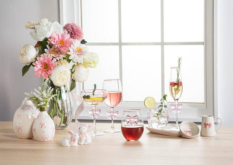 Mini Bowl with Pink Bow-3"D