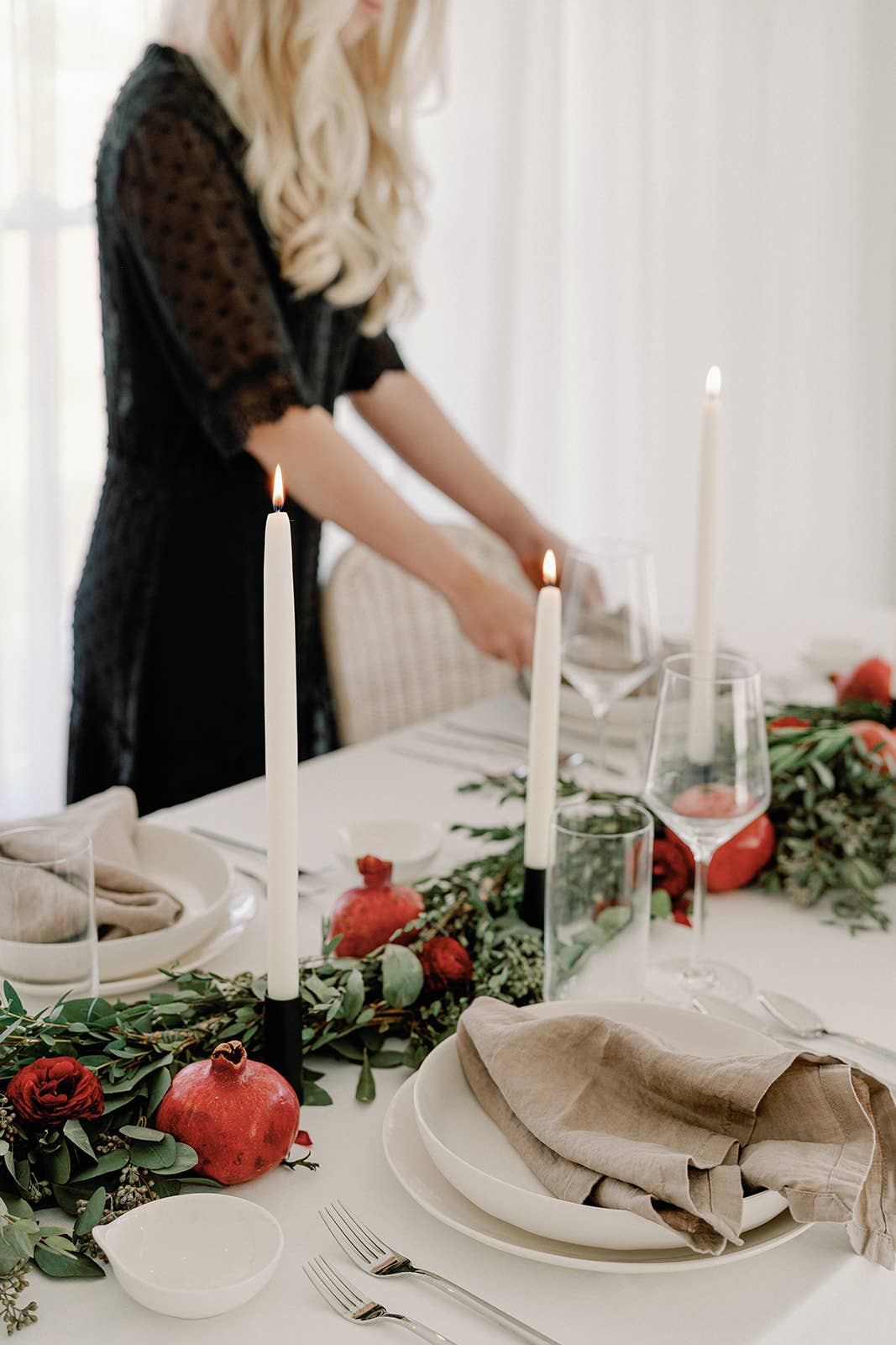 Natural White | Dipped Beeswax Taper Candles | All Natural