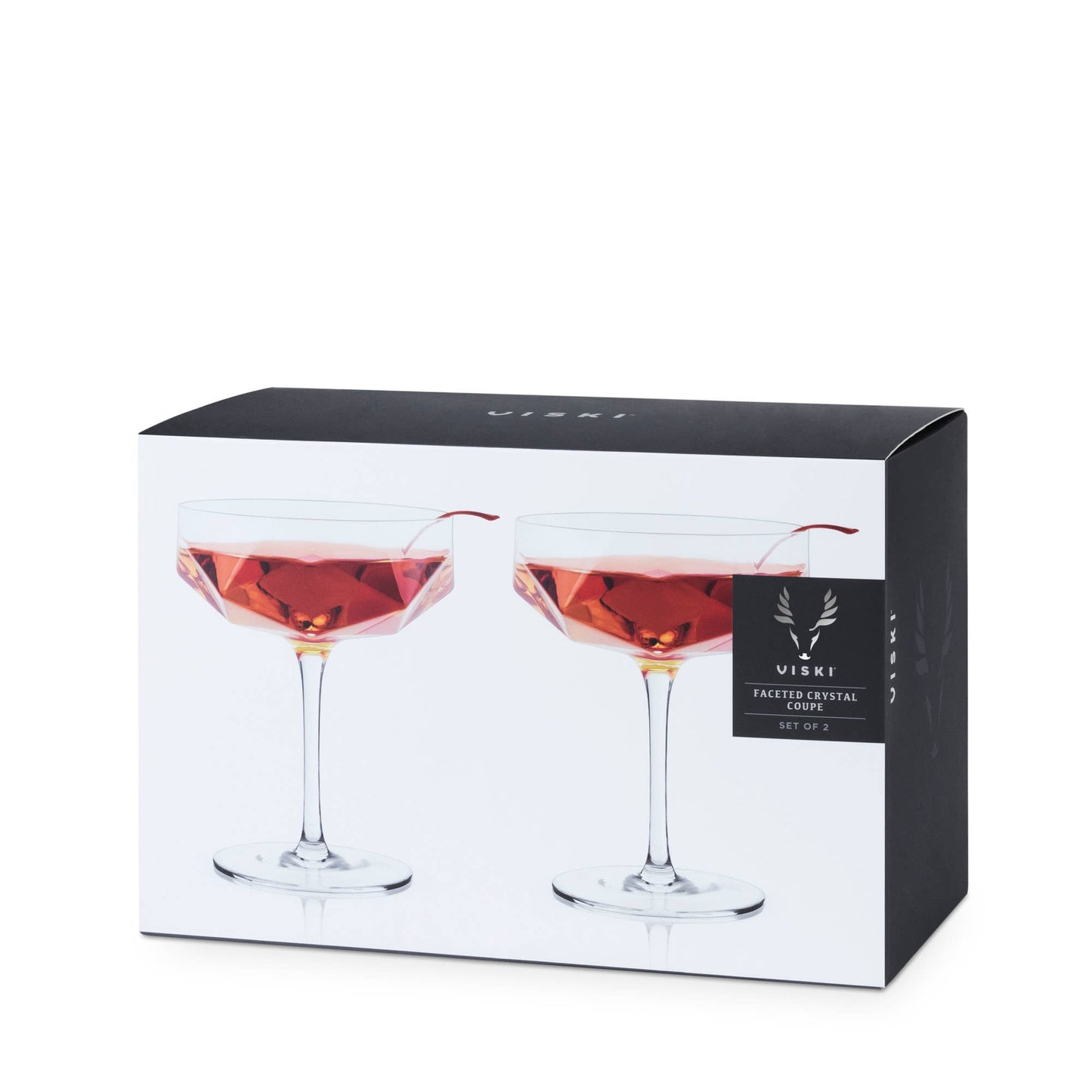 Seneca Faceted Crystal Coupes - Set of 2