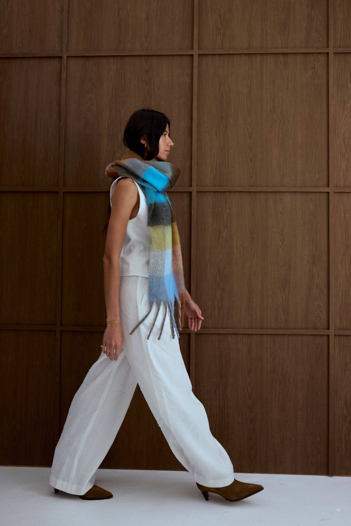 The Reykjavik Scarf - 100% Recycled - Blue/Orange - FW26