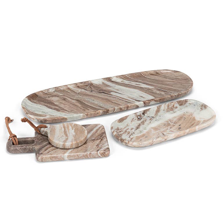 Rectangle Serving Board with Loop-Brown