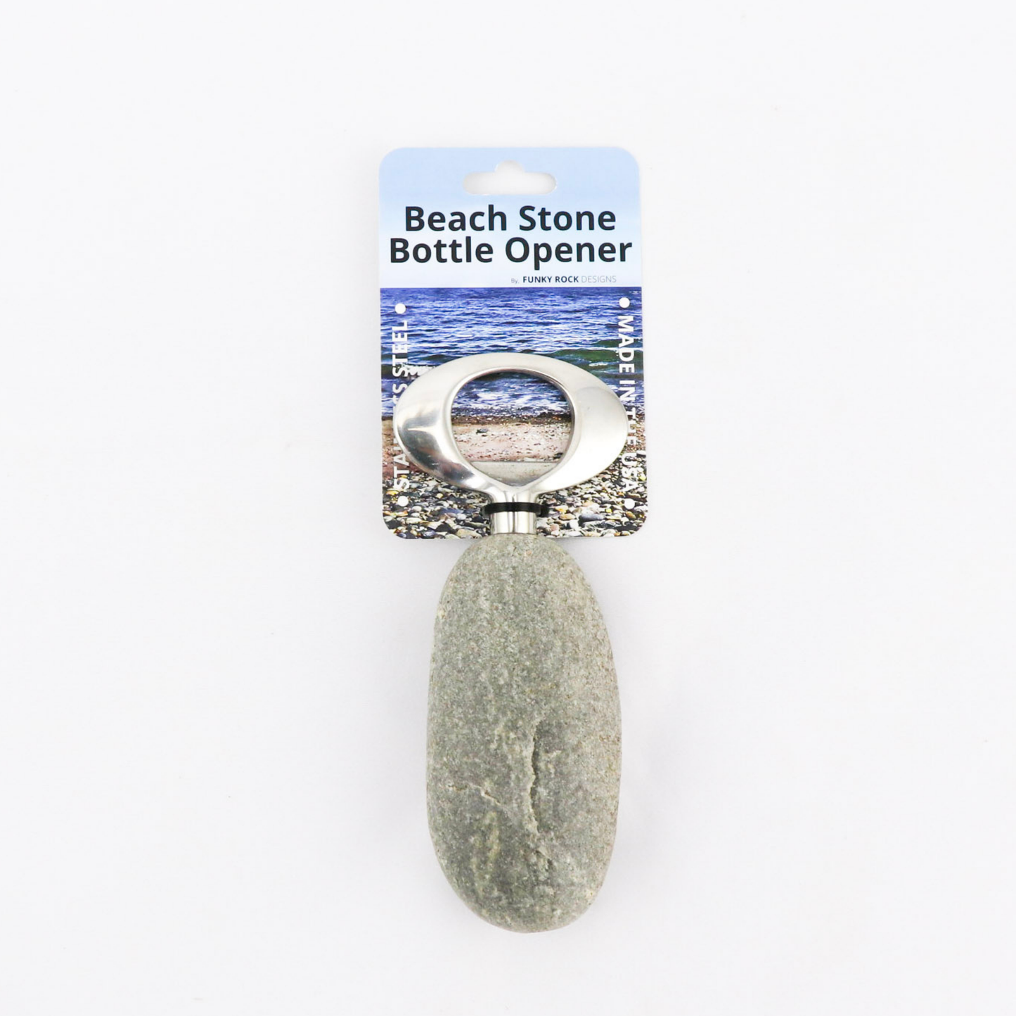 Nature-Inspired Stainless Steel  Stone Bottle Opener