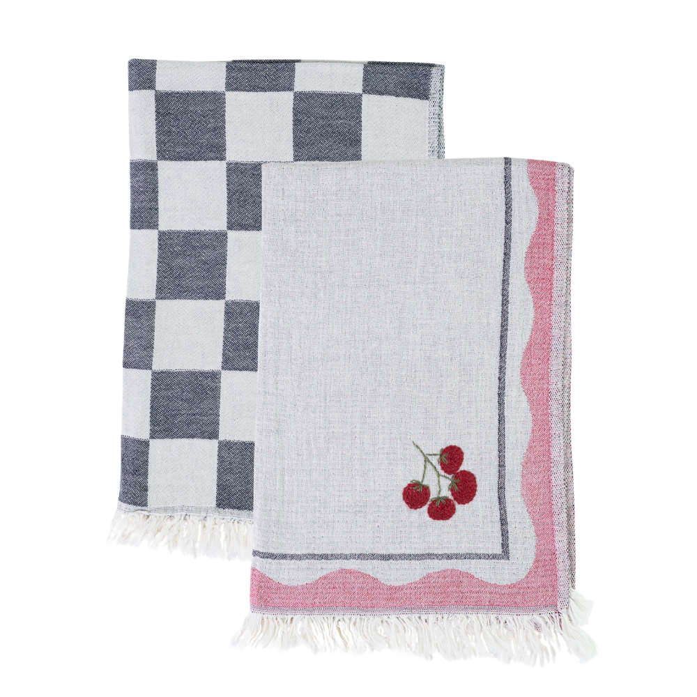 Tomato - Hand Stitched Kitchen Towel