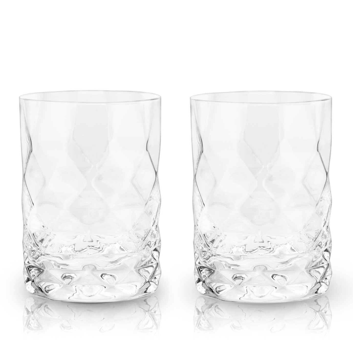 Gem Crystal Lowball Tumblers Set of 2