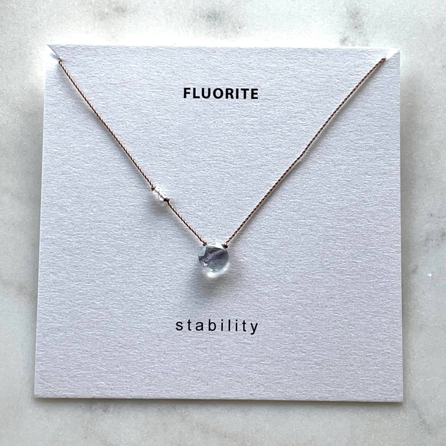 Fluorite with Aquamarine Necklace - Stabililty