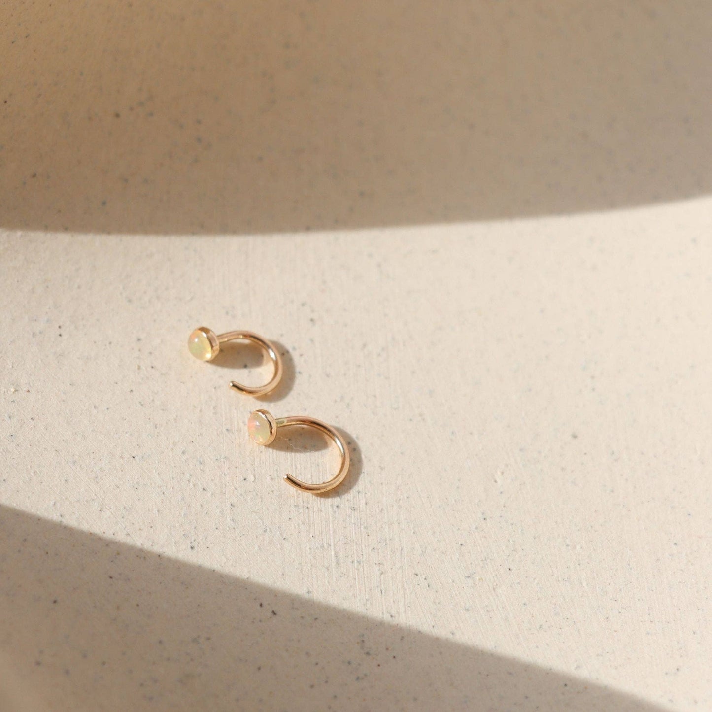 Opal Glow Huggies I Spring Jewelry