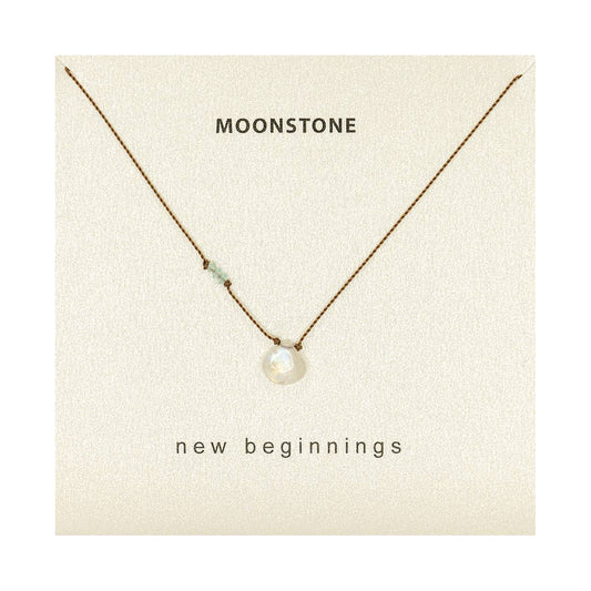 Rainbow Moonstone and Apatite Necklace- New Beginnings