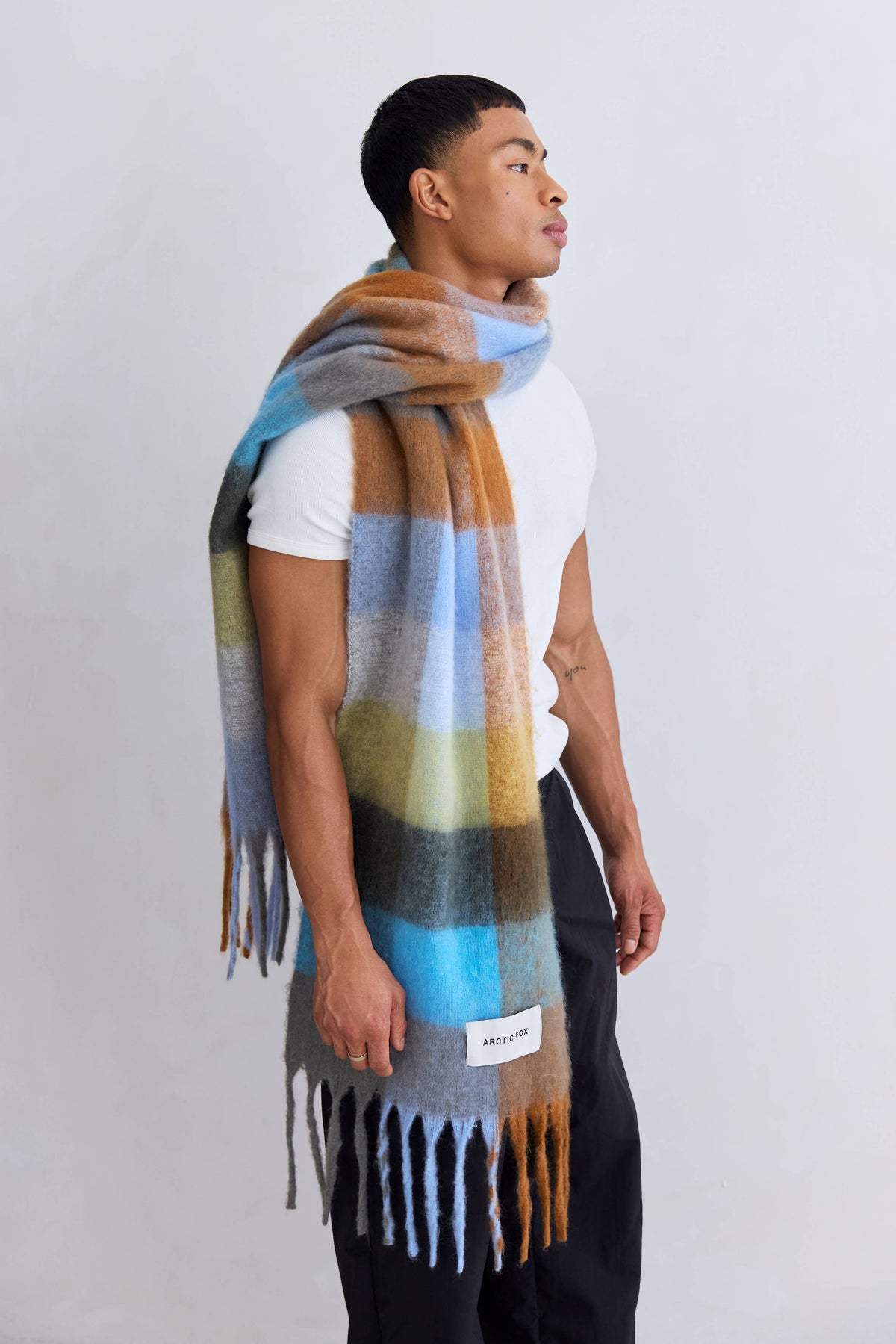 The Reykjavik Scarf - 100% Recycled - Blue/Orange - FW26