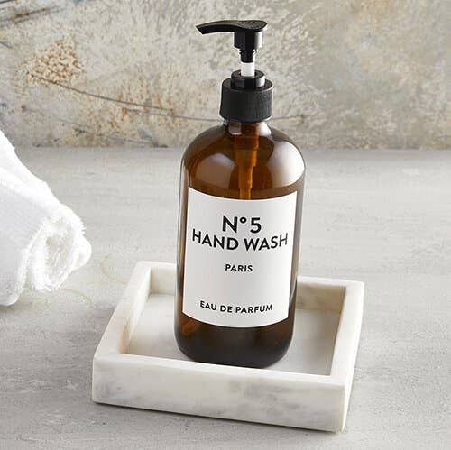 Square Marble Tray - White