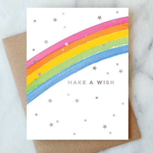 Rainbow Birthday Greeting Card | Make a Wish Kids Card