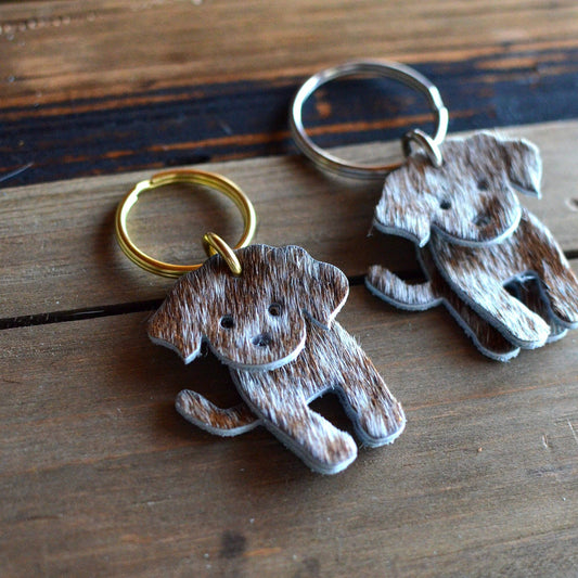 Dog Leather Keychain - Hair-On Leather (Hero Dog Collection)