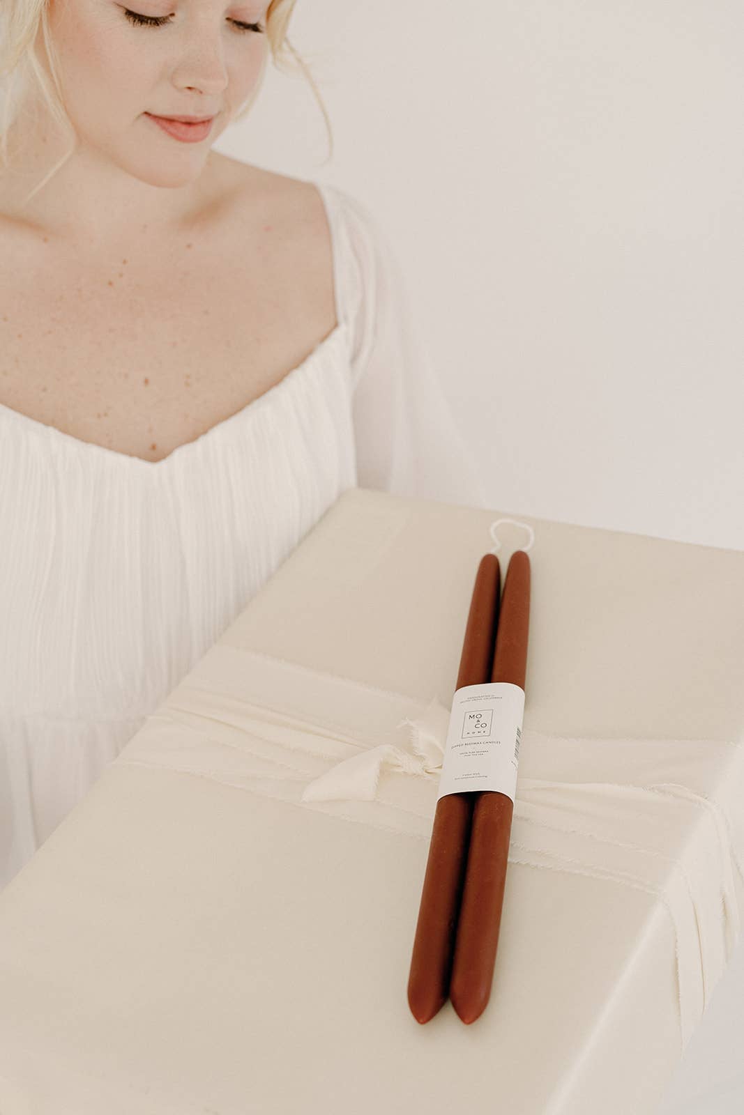Burgundy | Dipped Beeswax Taper Candles | All Natural