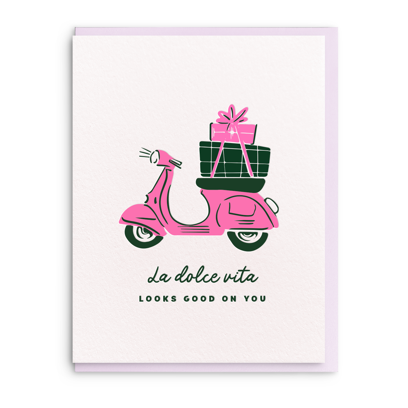 La Dolce Vita, Letterpress Birthday Greeting Card