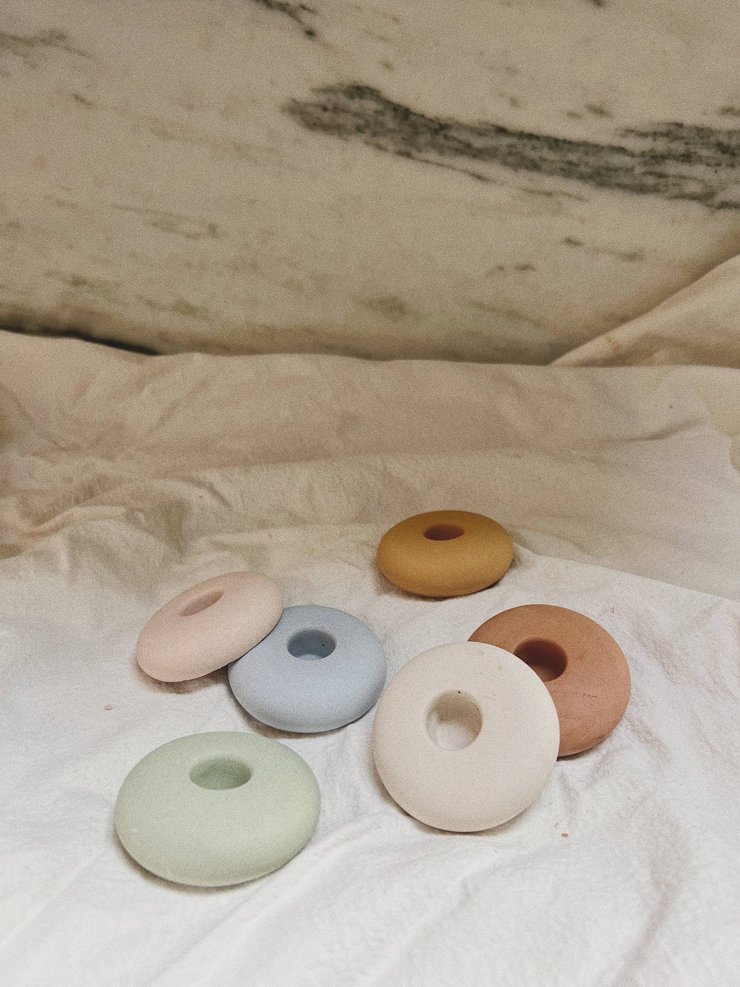 Pebble candle holder