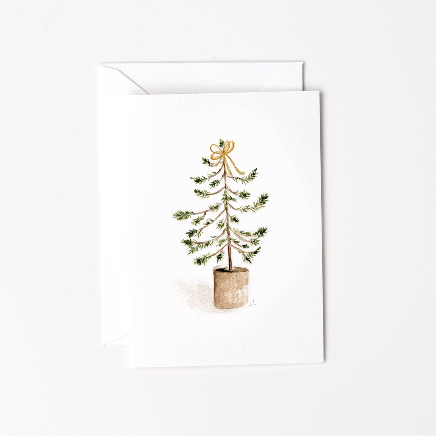 Christmas tree mini notecard