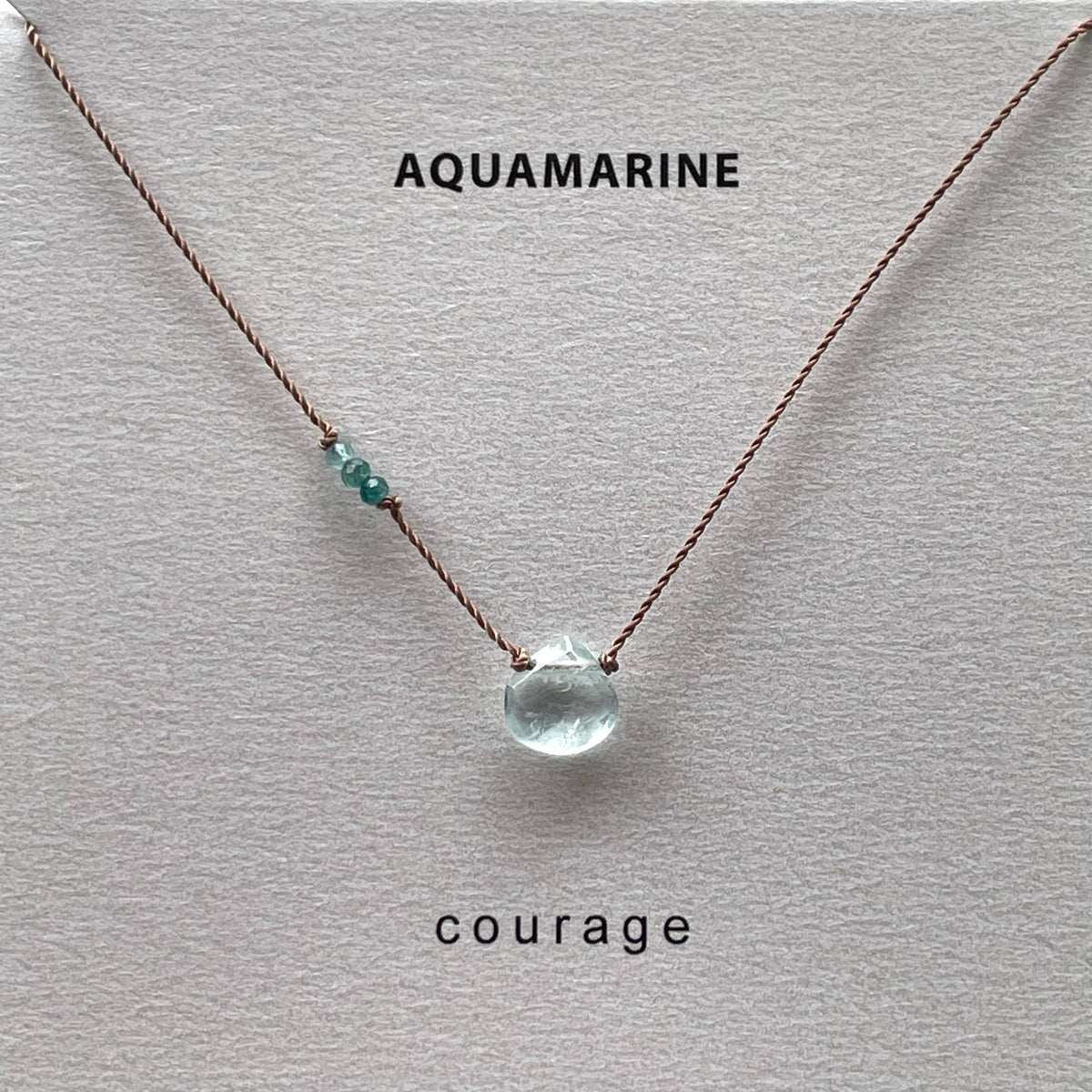 Aquamarine and Emerald Courage Necklace