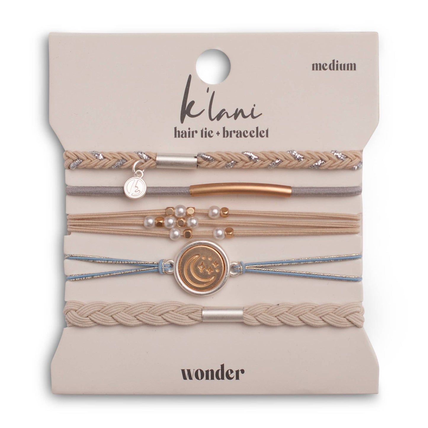 "Wonder" Moon & Stars Hair Tie Bracelets