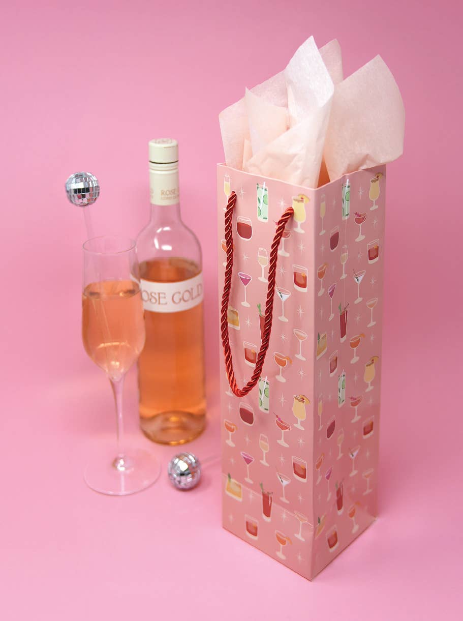 Summer Party Bachelorette Cocktail Wine Bag - Coated Paper