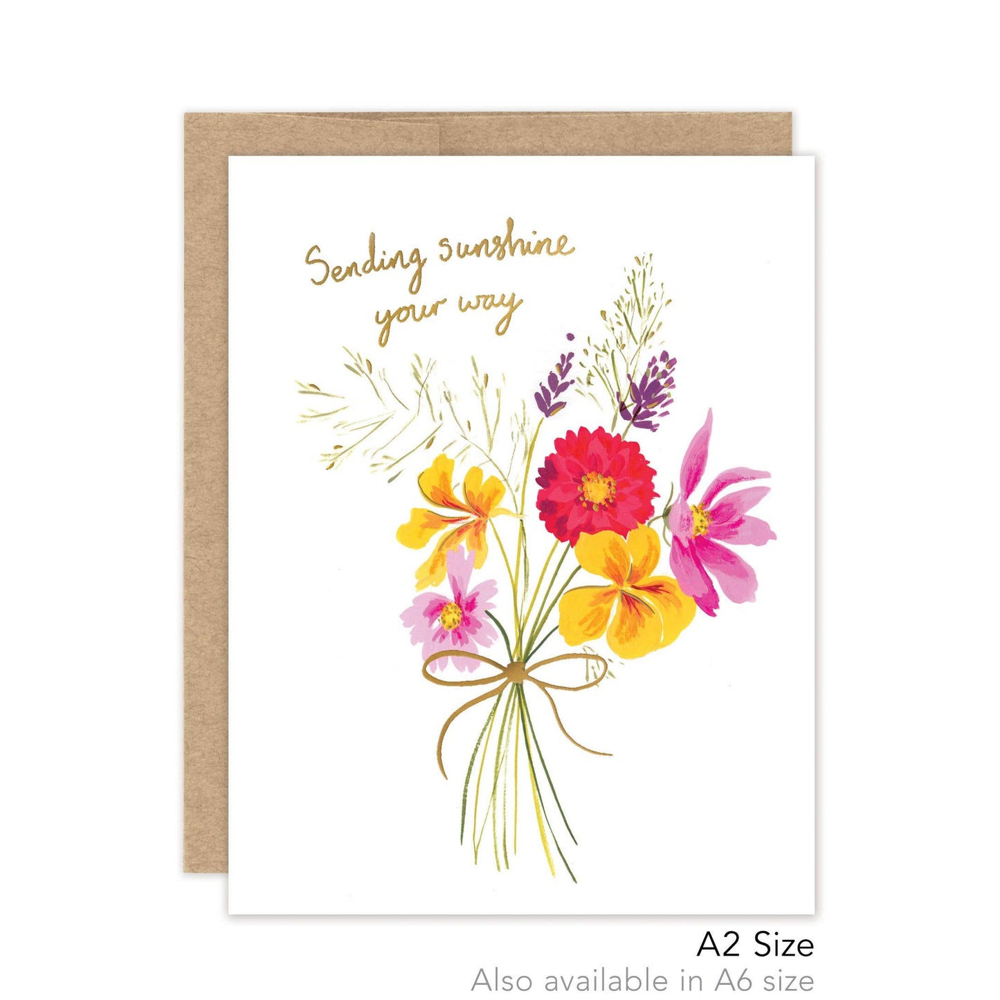 Sending Sunshine Your Way Thinking Of You - Luxe A2 Card