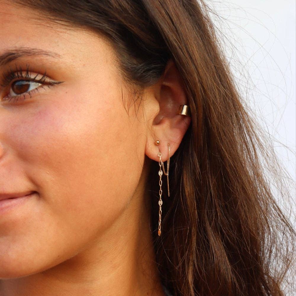 Sunspell Threaders I Statement Chain Earrings