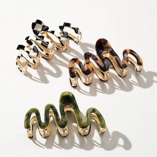 Willow Vintage | Large Squiggle Metal Claw Clip