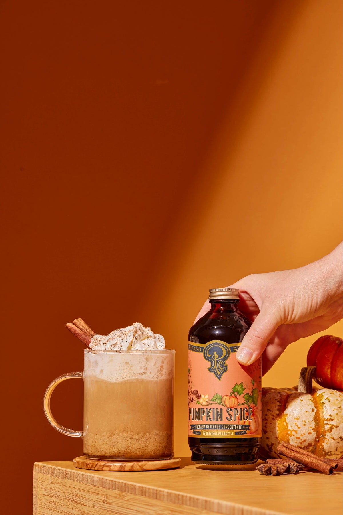 Pumpkin Spice Syrup 12 oz - coffee, tea, cocktail mixer