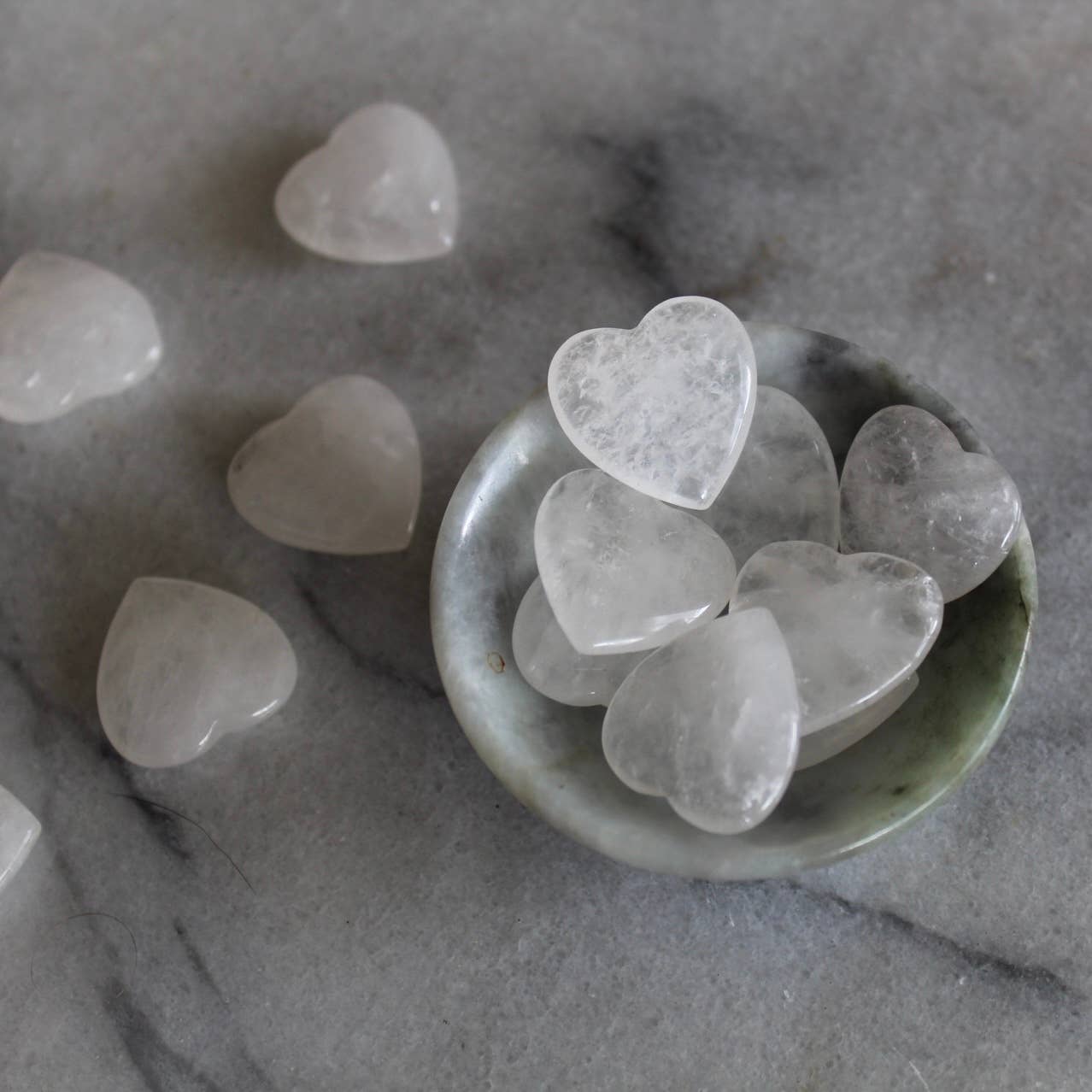 Clear Quartz 20mm Heart (Crystals & Stones)