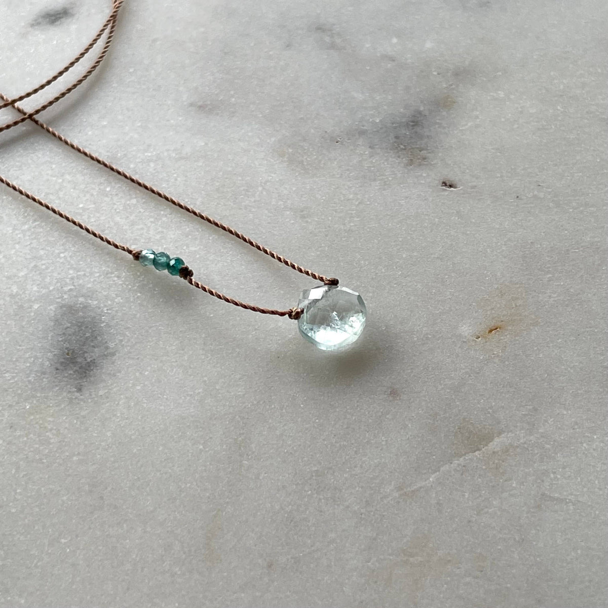 Aquamarine and Emerald Courage Necklace