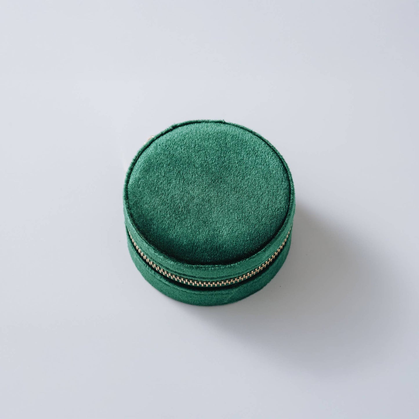 Round Velvet Jewelry Box Case